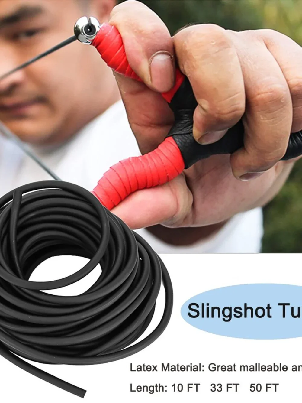 Latex Rubber Tubing, 3/8in OD 1/4in ID Slingshot Rubber Bands Black Surgical Tub